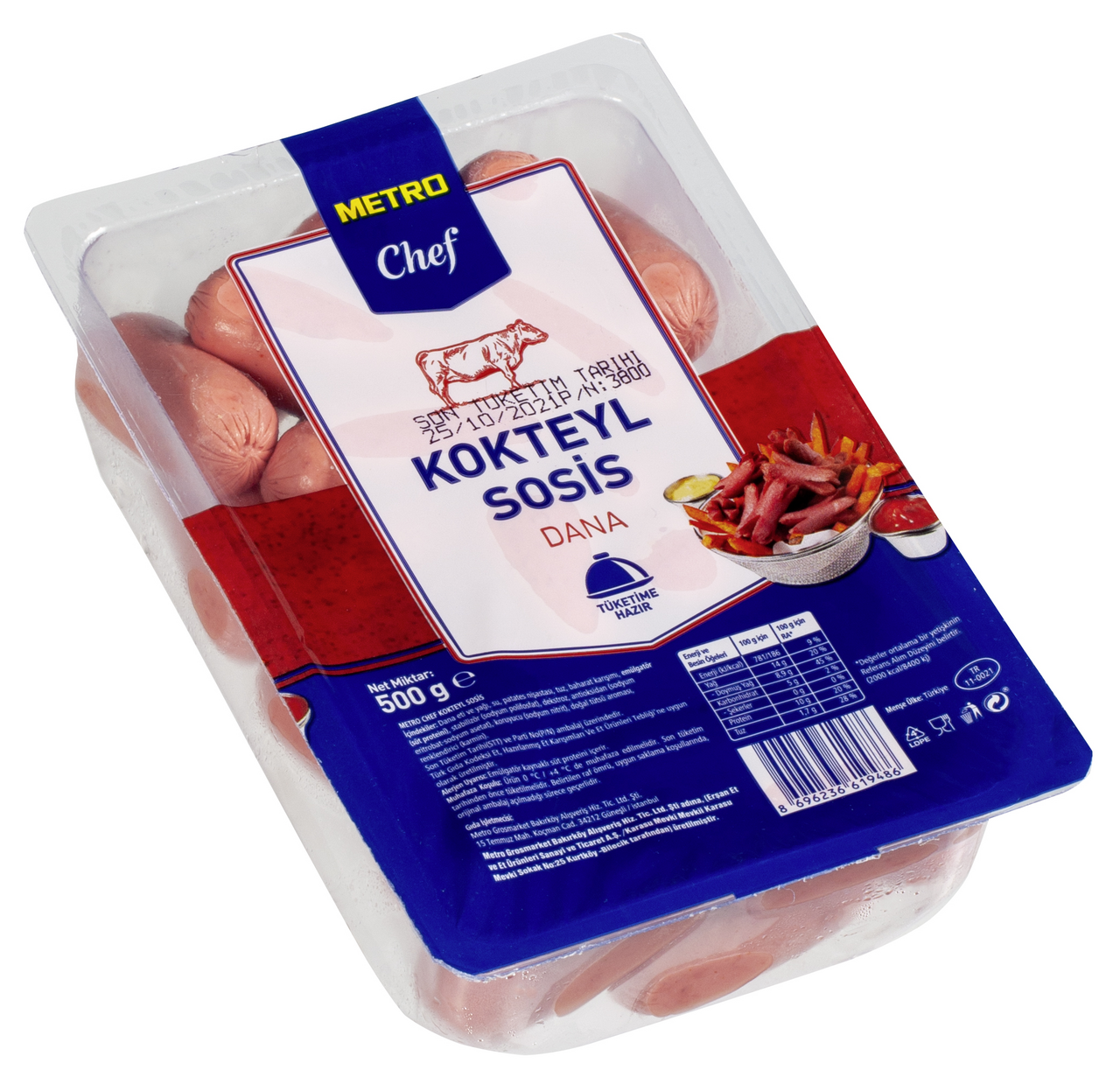 METRO Chef Dana Sosis 500 G Kokteyl