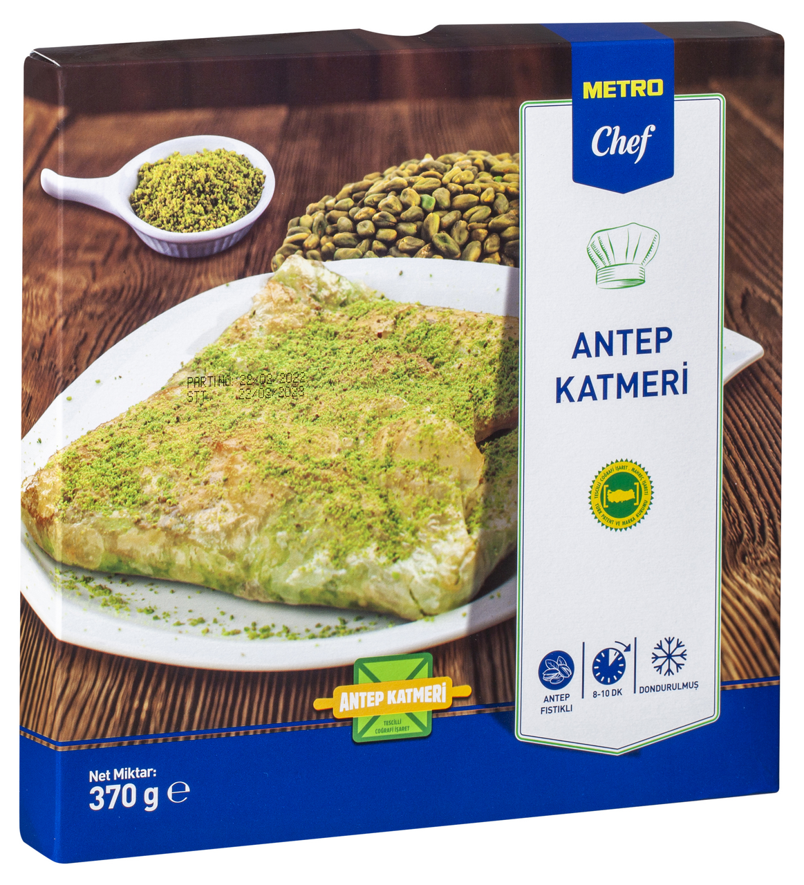 METRO Chef Dondurulmuş Antep Fıstıklı Katmer 370 G