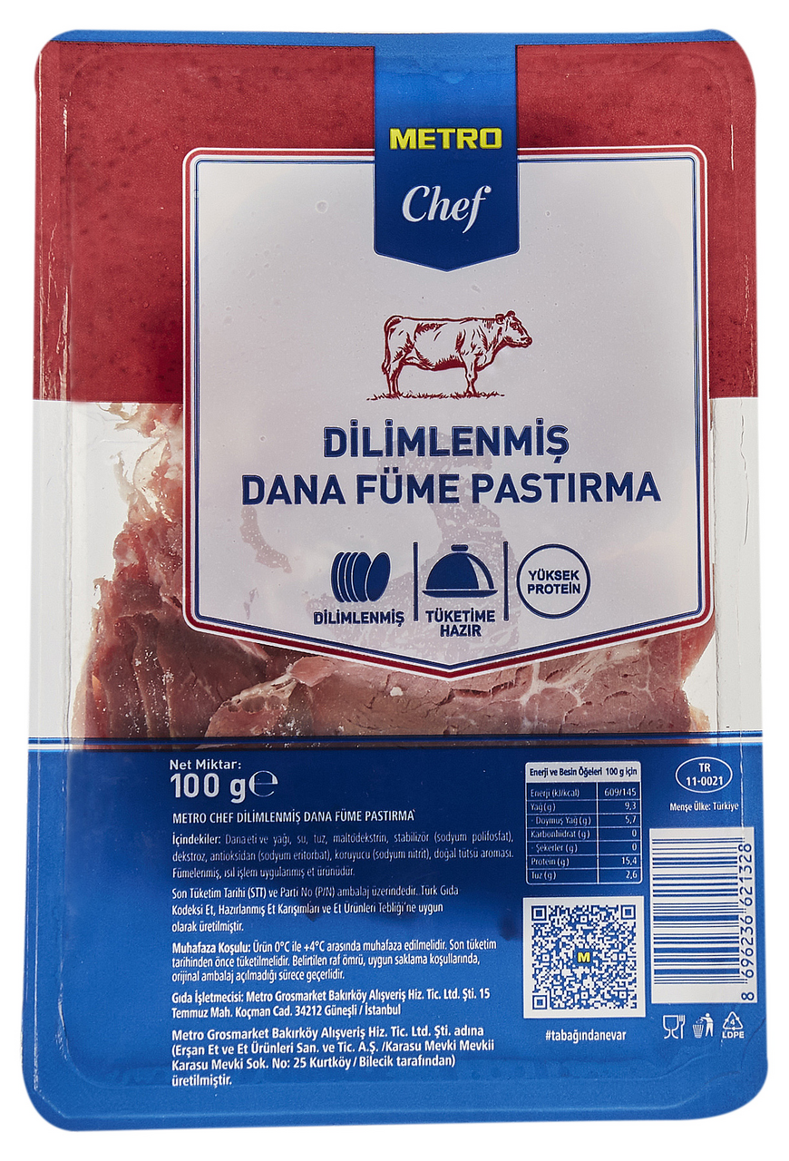 METRO Chef Dana Füme Pastırma 100 G Dilimli