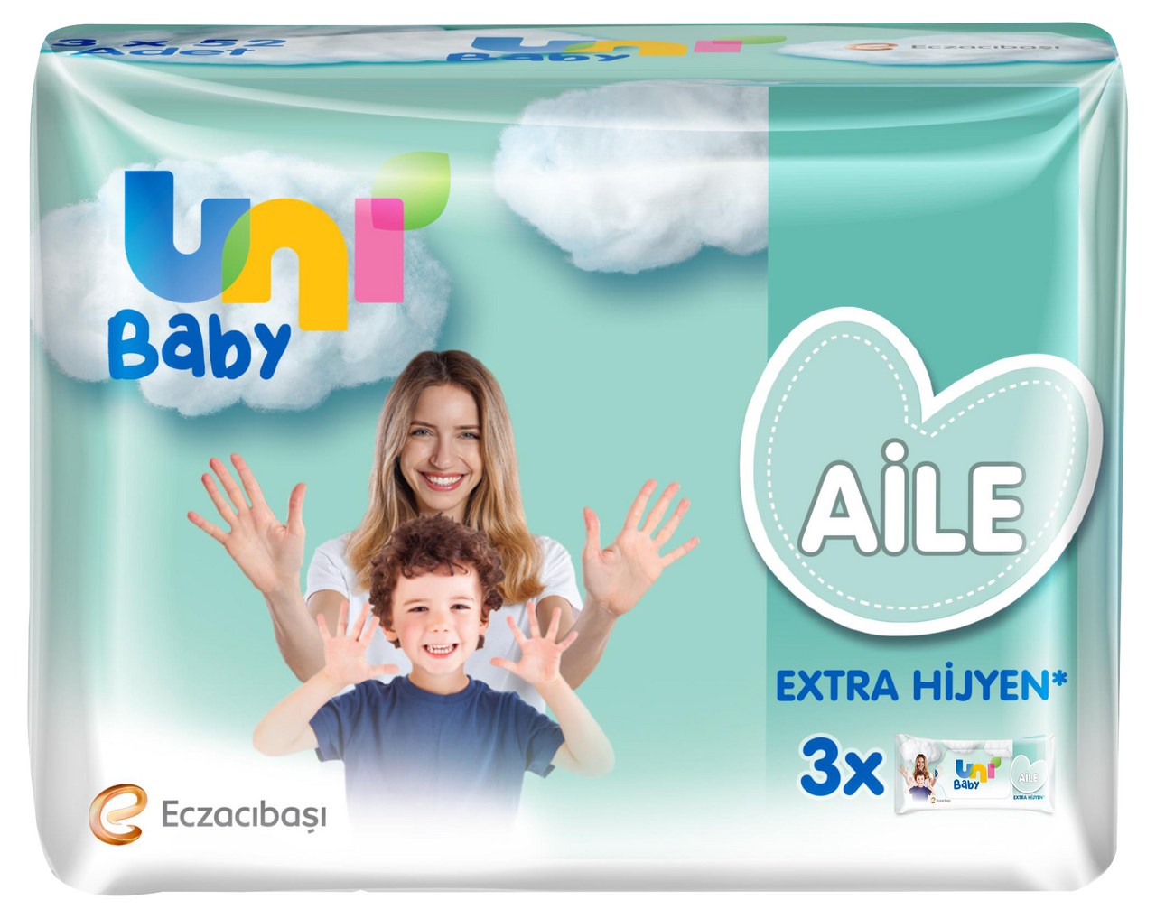 Uni Baby Uni Baby Islak Havlu 3*52 Adet Aile X 8
