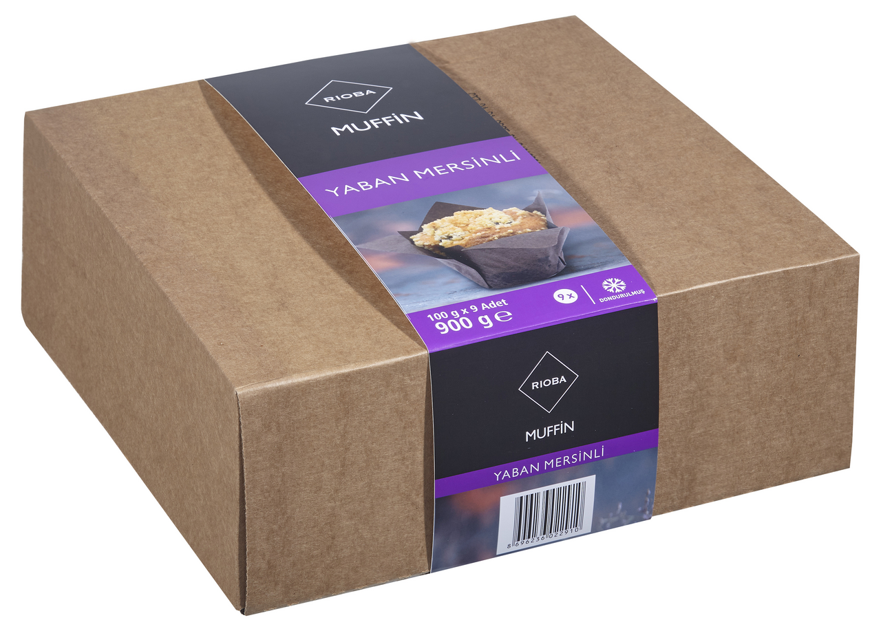 RIOBA Dondurulmuş Muffin Kek 9Lu 100G Yaban Mersinli