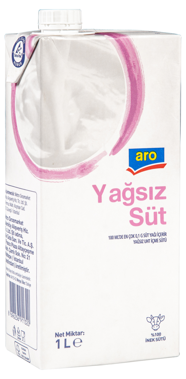 aro Süt %0,1 Yağlı 1 L