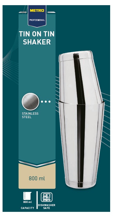 METRO PROFESSIONAL Tin Shaker 800ml