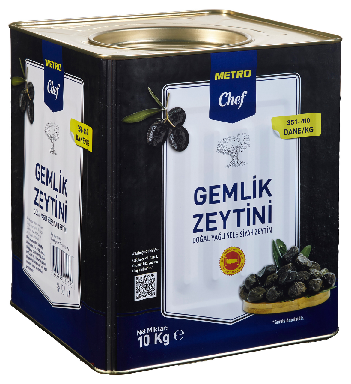 METRO Chef Coğrafi İşaretli Gemlik Zeytini 10 Kg 351-410