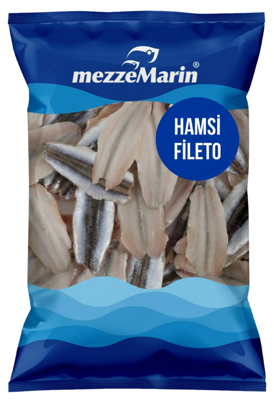 mezzeMarin Dondurulmuş Hamsi Fileto %20 Glaze 1 Kg