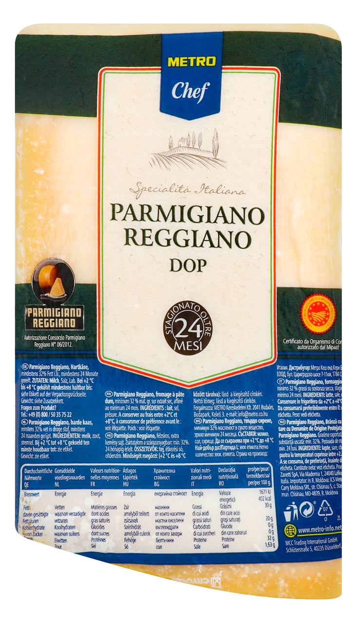 METRO Chef Сир Parmigiano Reggiano Dop 24 міс витр 32% голова ваговий