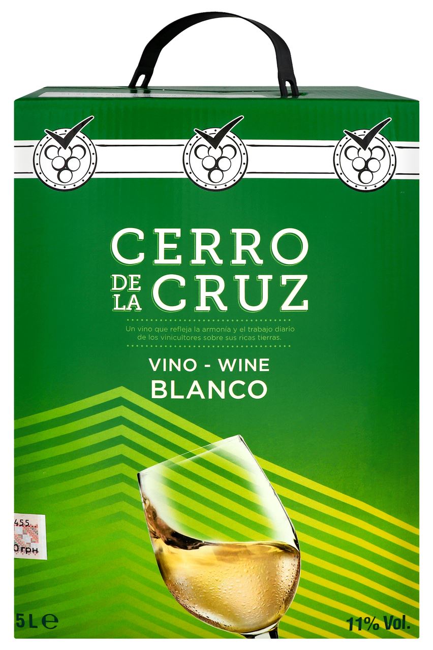 Cerro de la Cruz Вино BiB Blanco Seco біле сухе 11% 5л