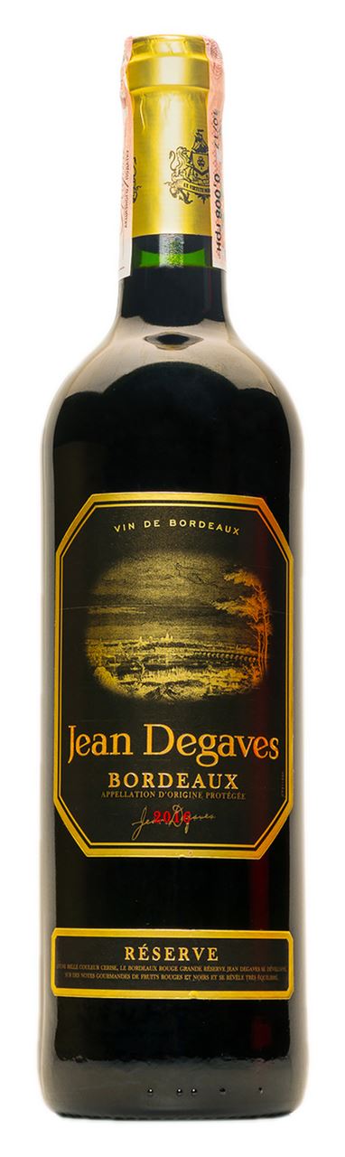 Jean Degaves Вино Bordeaux Reserve червоне сухе 13,5% 0,75л