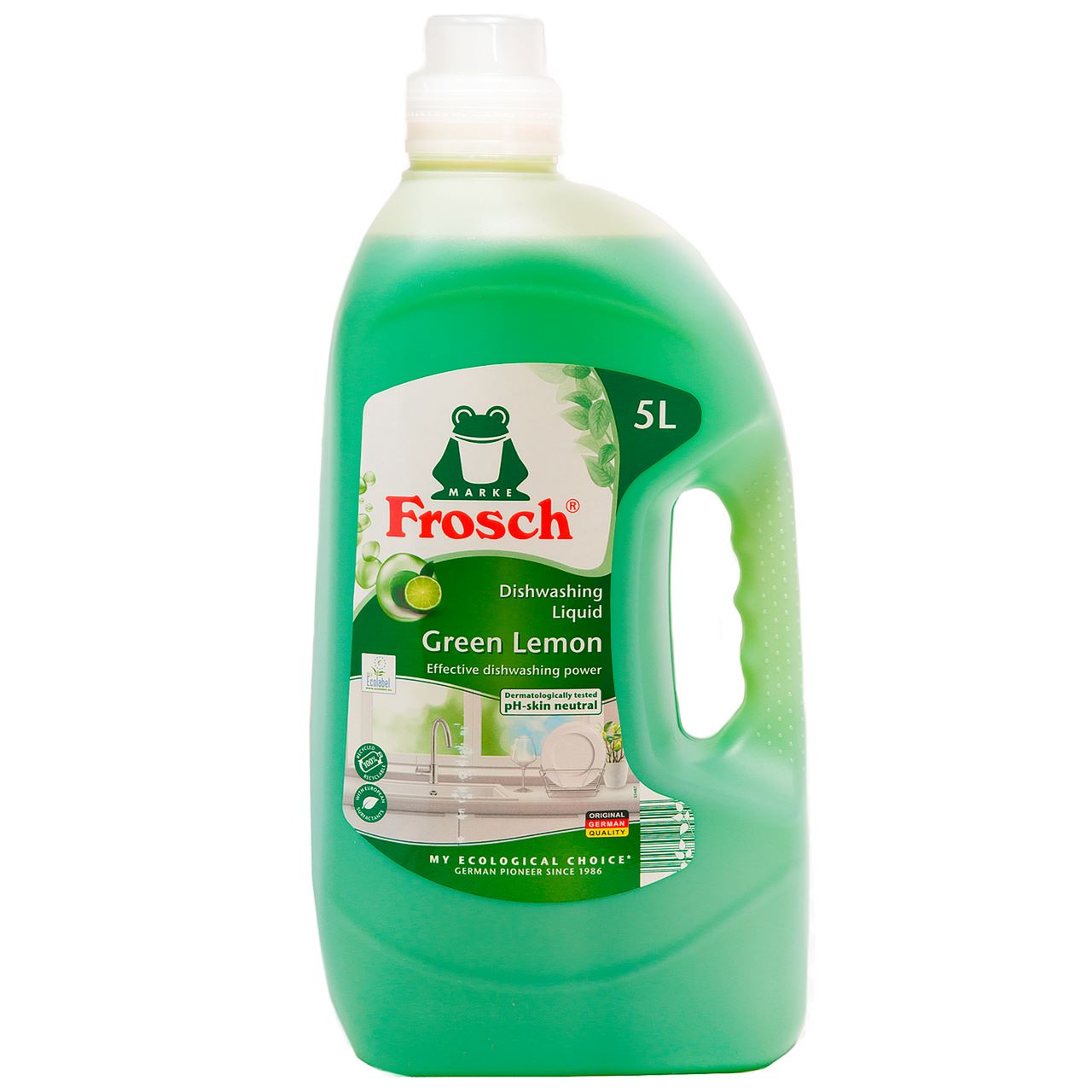 Frosch Рідина для миття посуду зелений лимон 5л