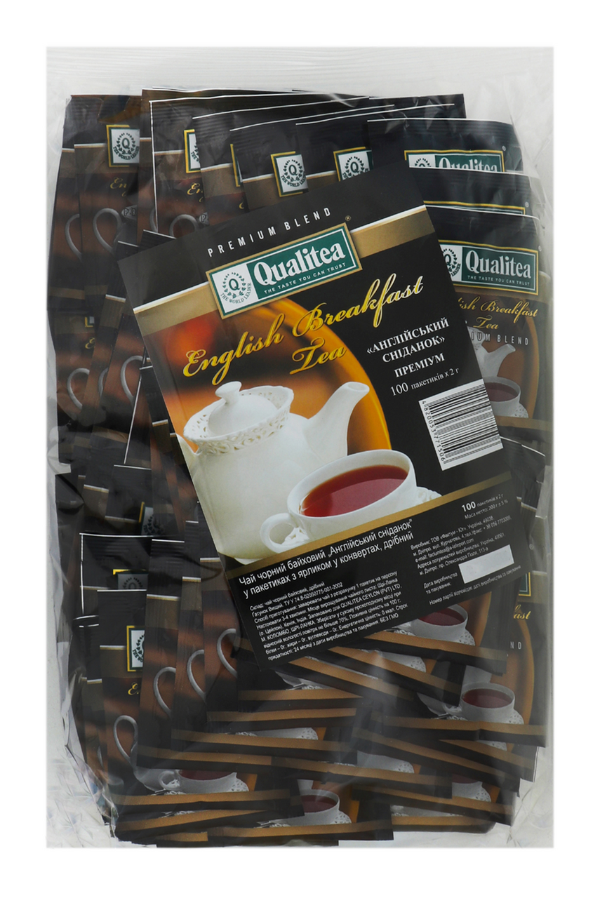 Qualitea Чай Англійський сніданок чорний 100шт*2г 200г