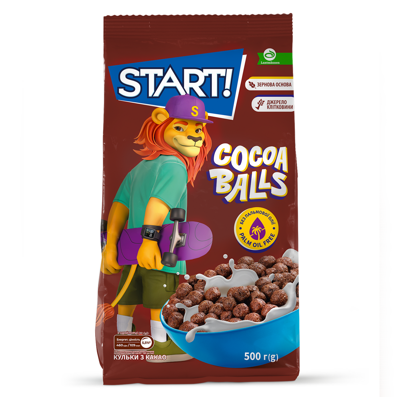 Start Сніданки сухі ! Cocoa balls зернові 500г