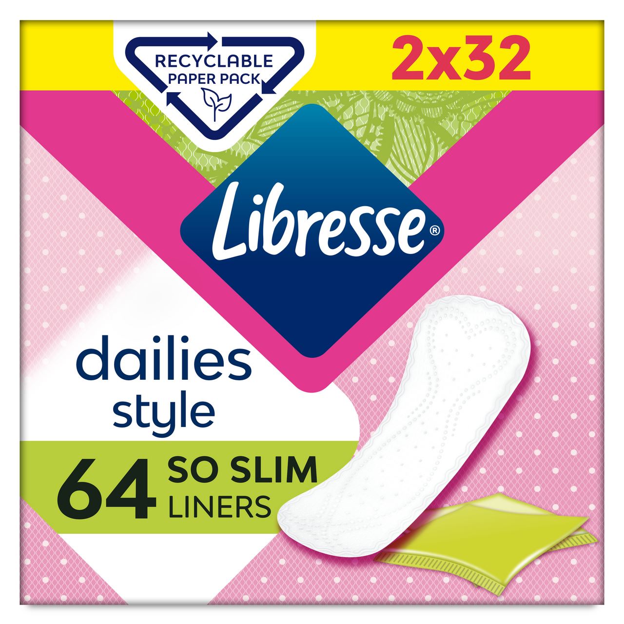 Libresse Прокладки гігієнічні Dailies style So Slim 64шт