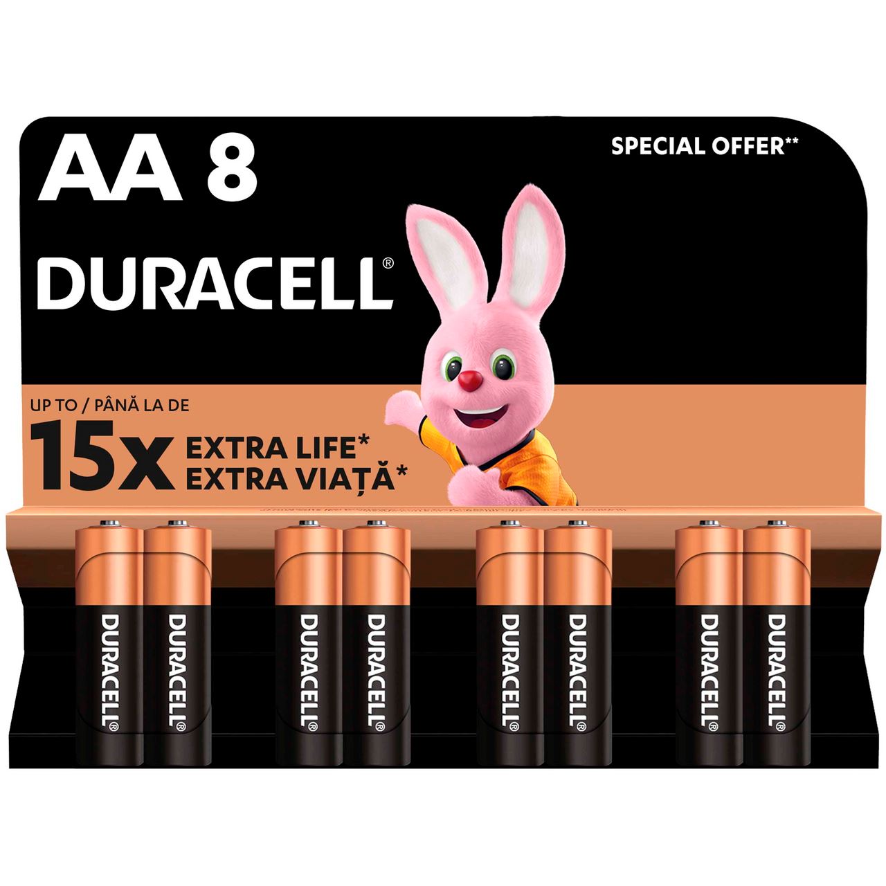 DURACELL Батарейки AA лужні 8 шт