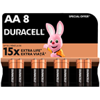 Елемент живлення Duracell лужний АА 1,5V 8шт