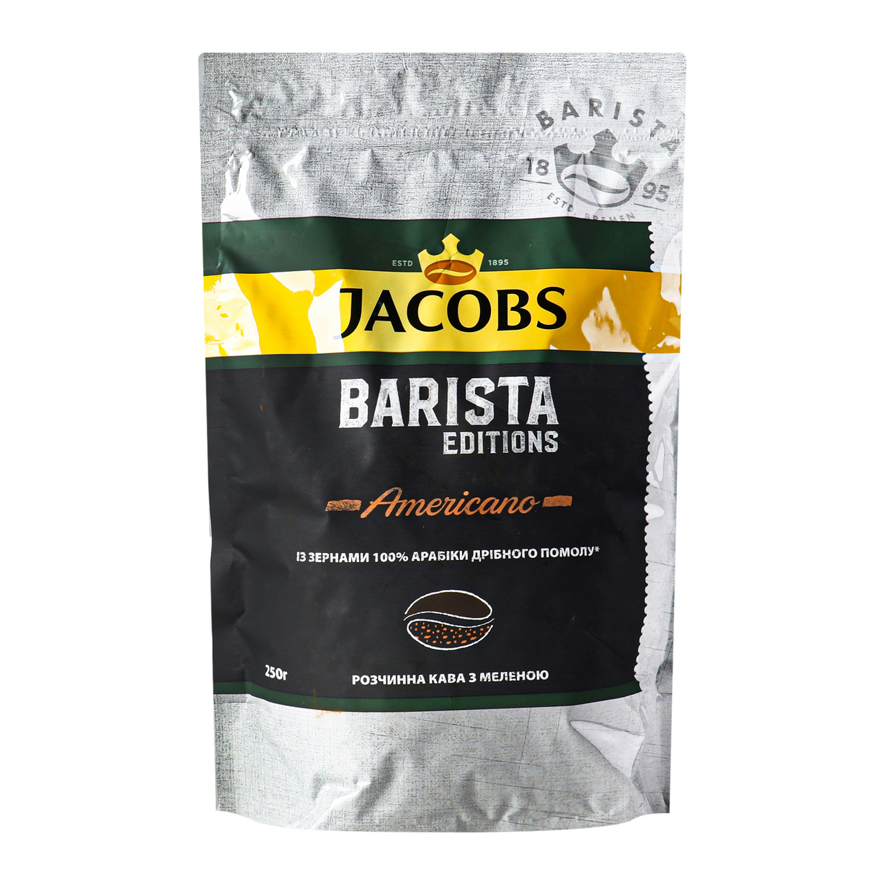 JACOBS Кава Barista Americano розчинна з меленою 250г