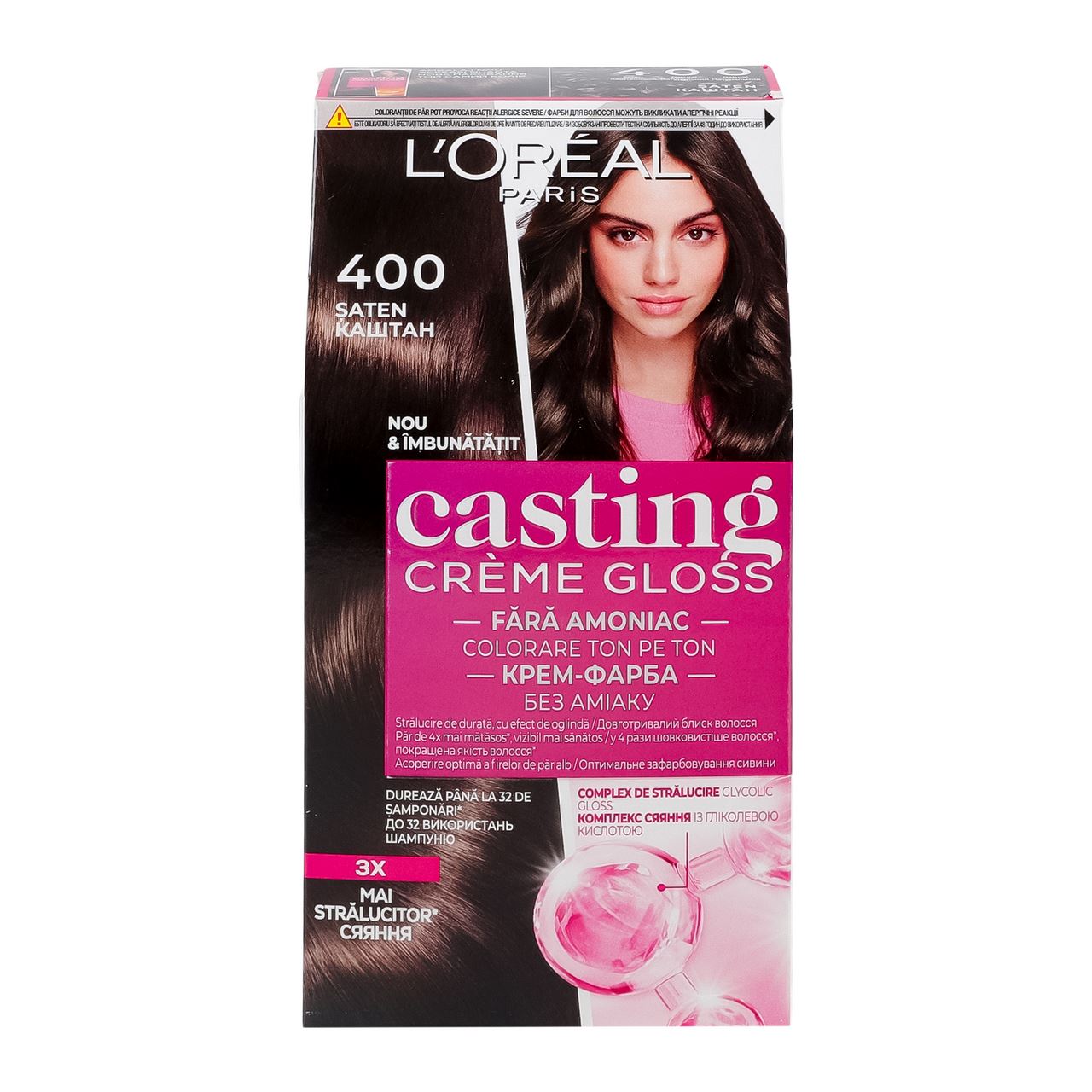 CASTING Créme Gloss L`Orеal Paris Крем-фарба д/волосся №400 1шт 0,12л