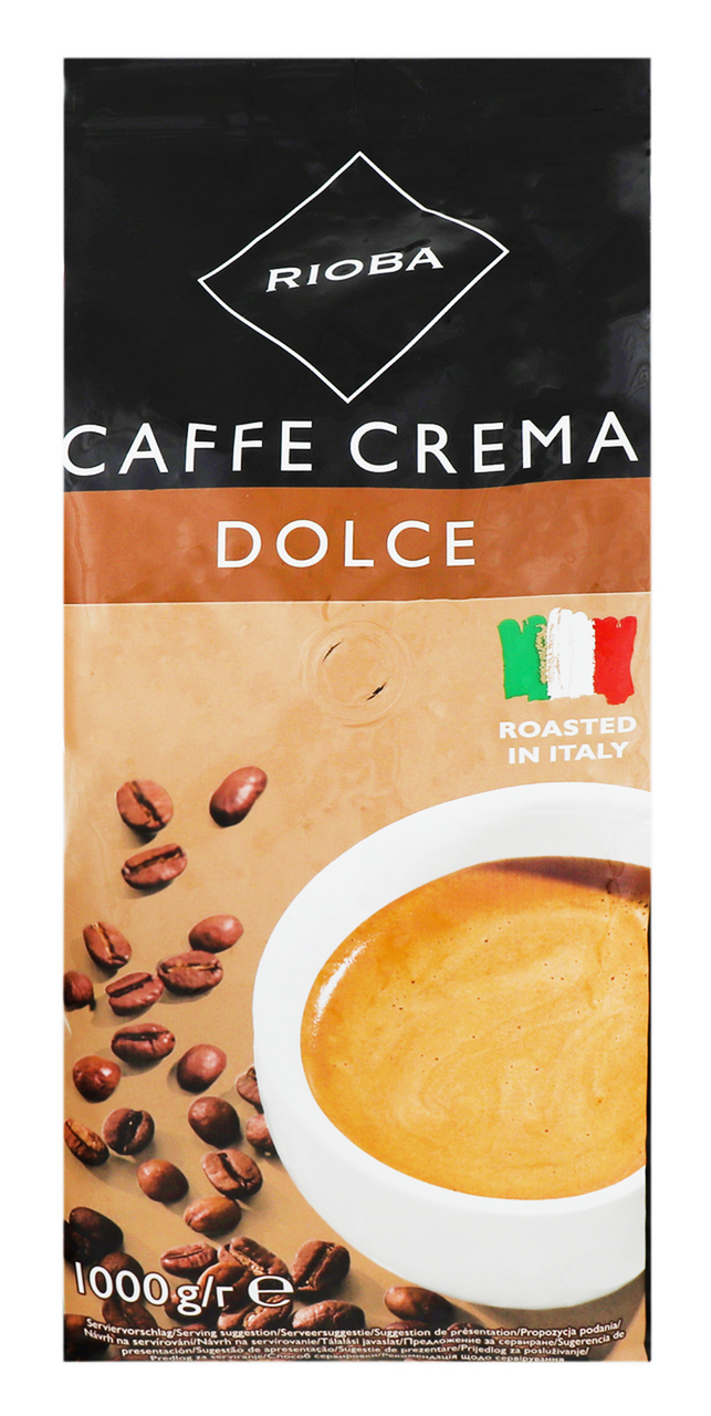 RIOBA Кава Cаffe Crema Dolce італійська в зернах 1000г