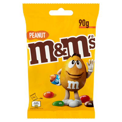 METRO M&M's Драже з арахісом та молочним шоколадом 90г