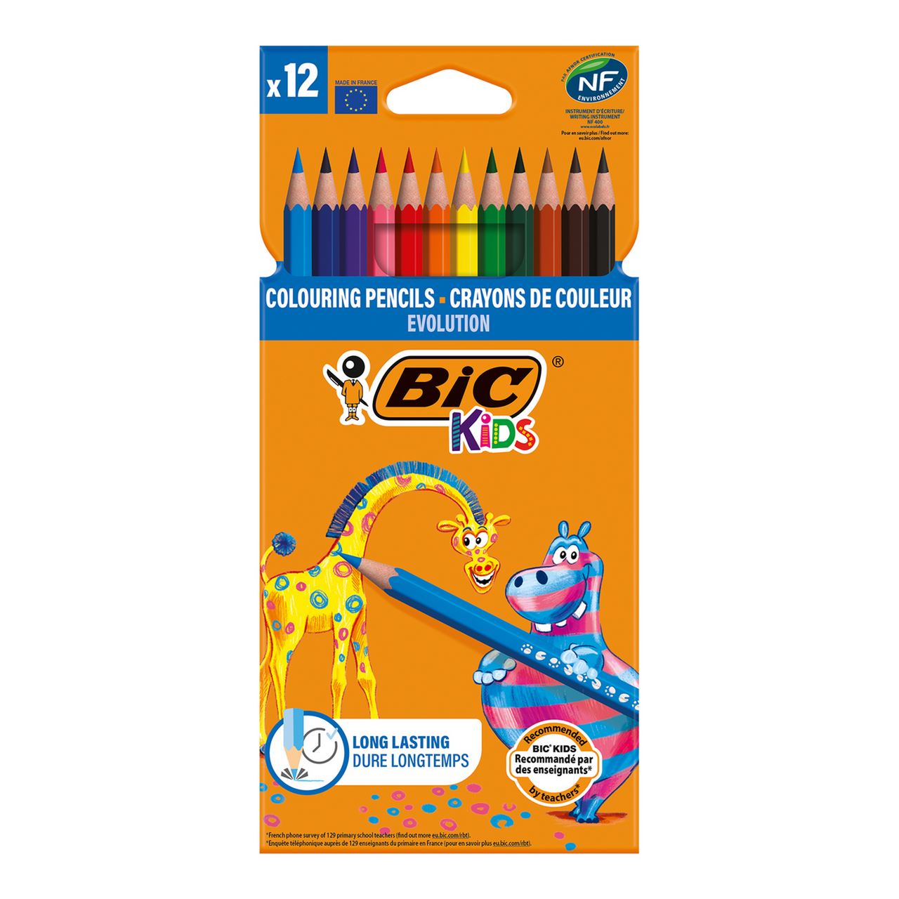 BiC Набір олівців Kids Evolution 12 кольорів