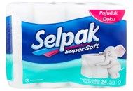 Папір туалетний Selpak Super Soft тришаровий 24шт
