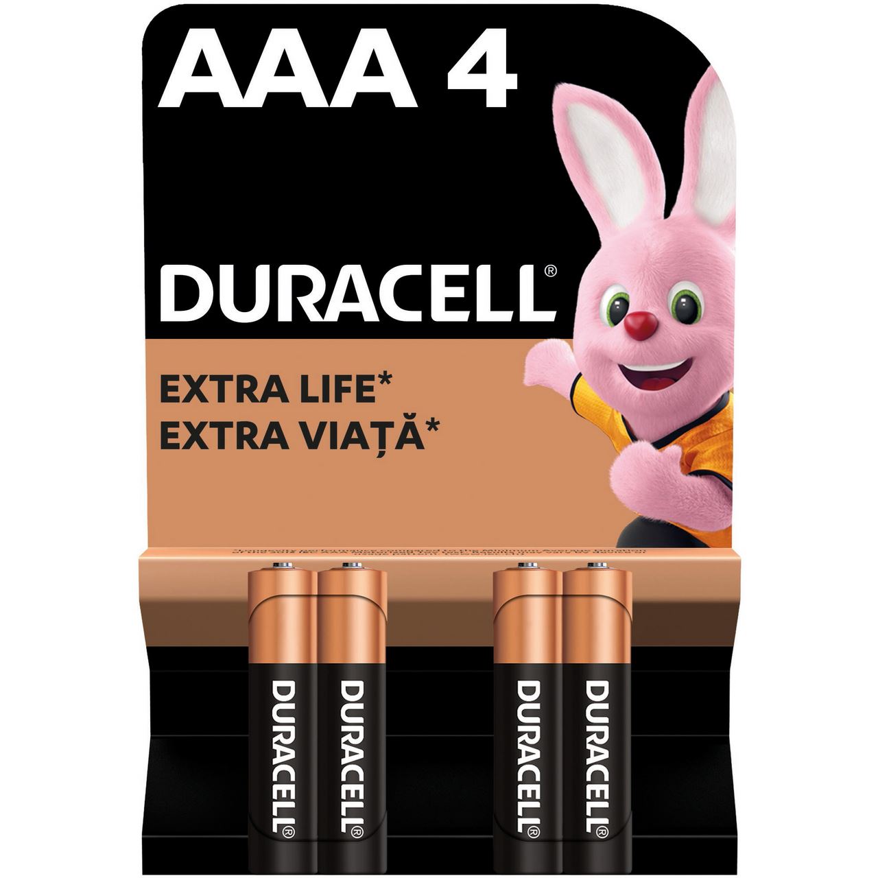 DURACELL Батарейки AAA лужні 4 шт