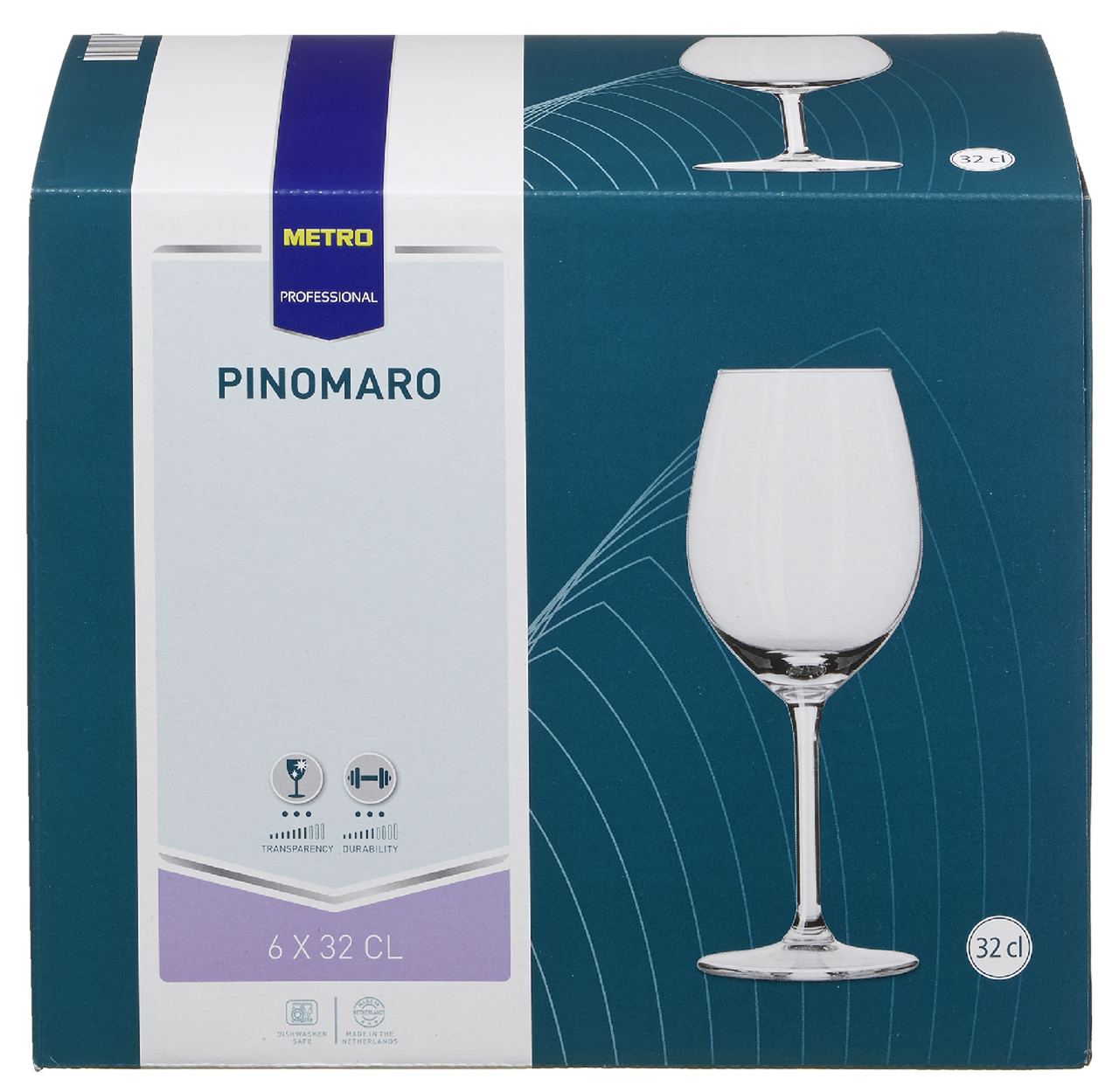 METRO PROFESSIONAL Келихи Pinomaro для вина 320мл 6шт