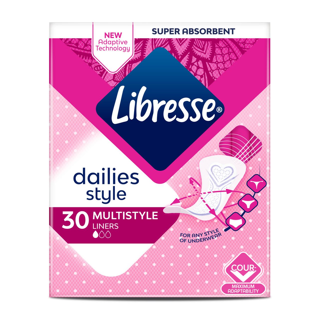 Libresse Прокладки щоденні Dailies Style Multistyle 30шт/уп