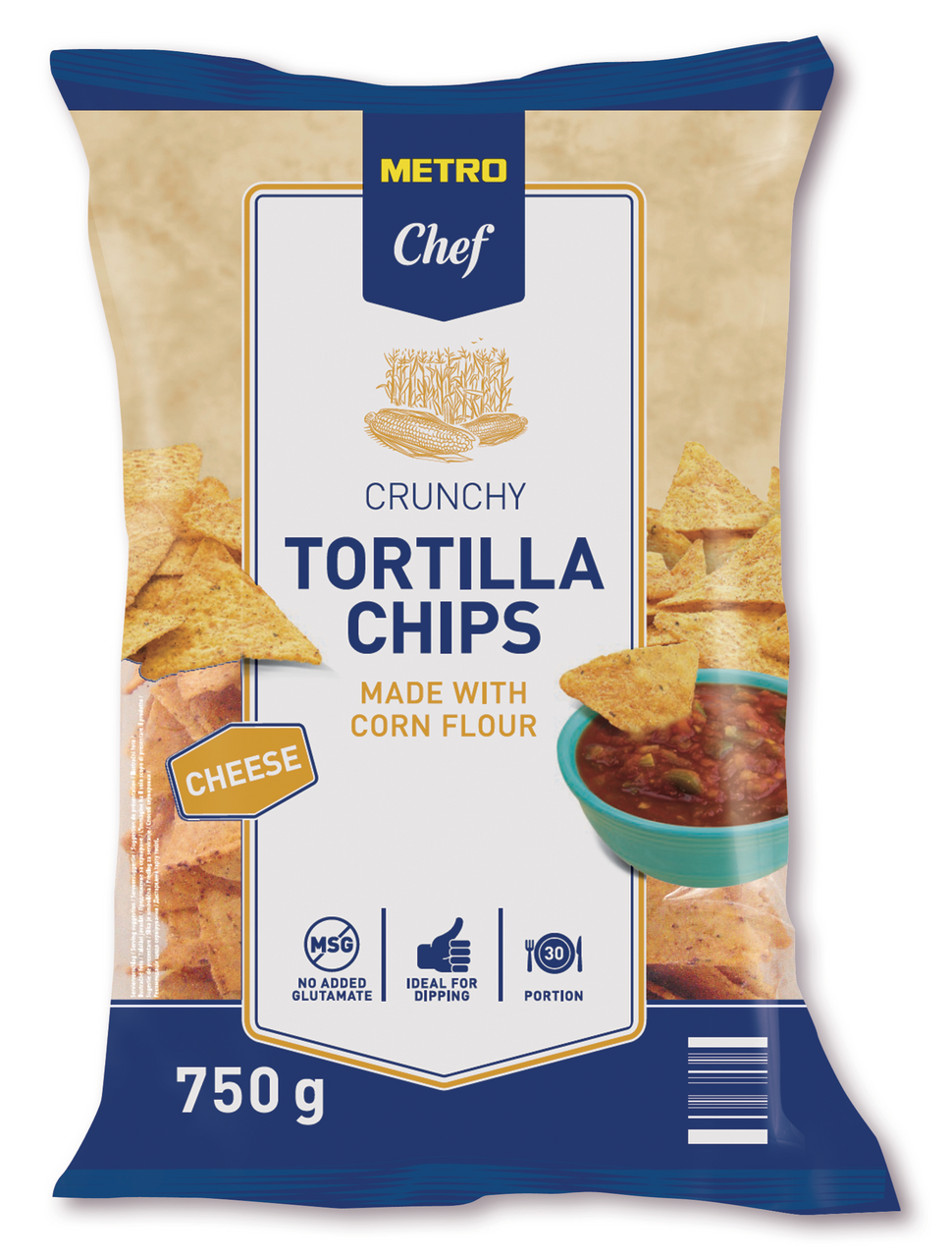 METRO Chef Чіпси Tortilla кукурудзяні зі смаком сиру 750г