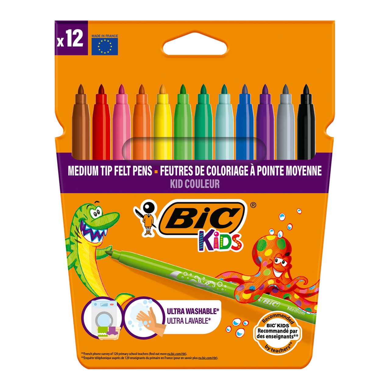 BiC Фломастери Kids кольорові 12шт