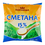 Галичанська Сметана 15% 370г