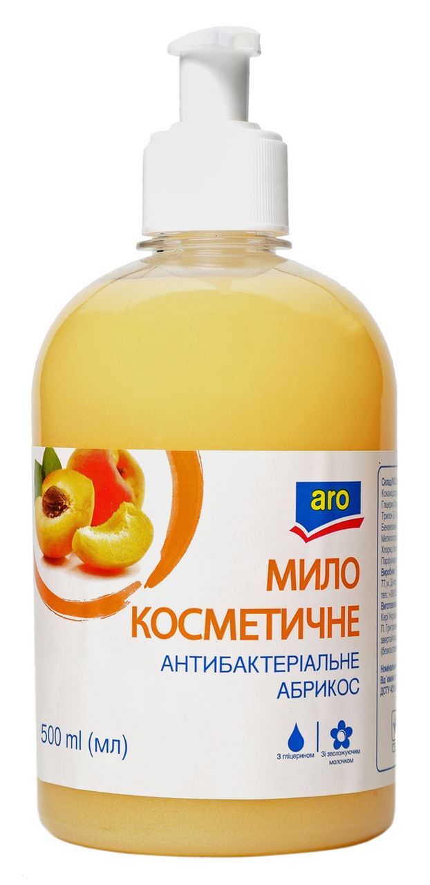 aro Мило Абрикос антибактеріальне косметичне 500мл
