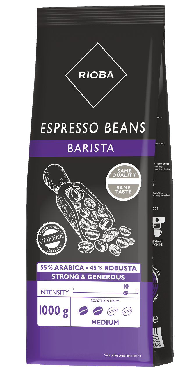 RIOBA Кава Espresso Silver натуральна смажена в зернах 1000г