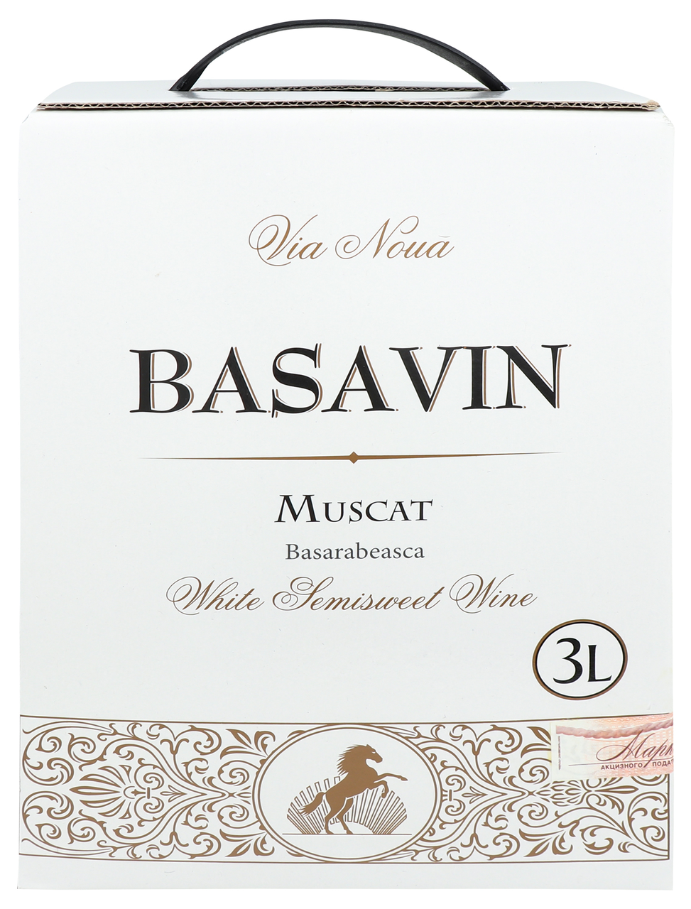 Basavin Вино Muscat біле напівсолодке 11.5% 3л