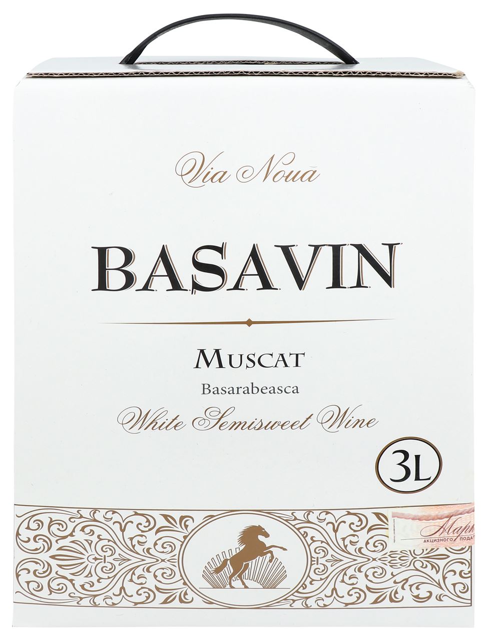 Basavin Вино Muscat біле напівсолодке 11.5% 3л