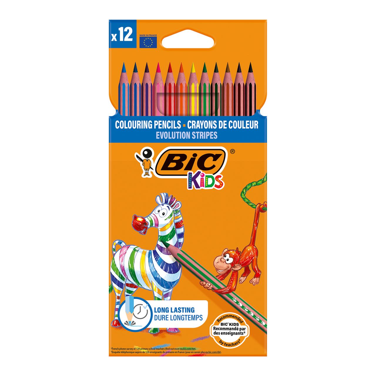 BiC Олівці Кидс Еволюшн смужка 12шт