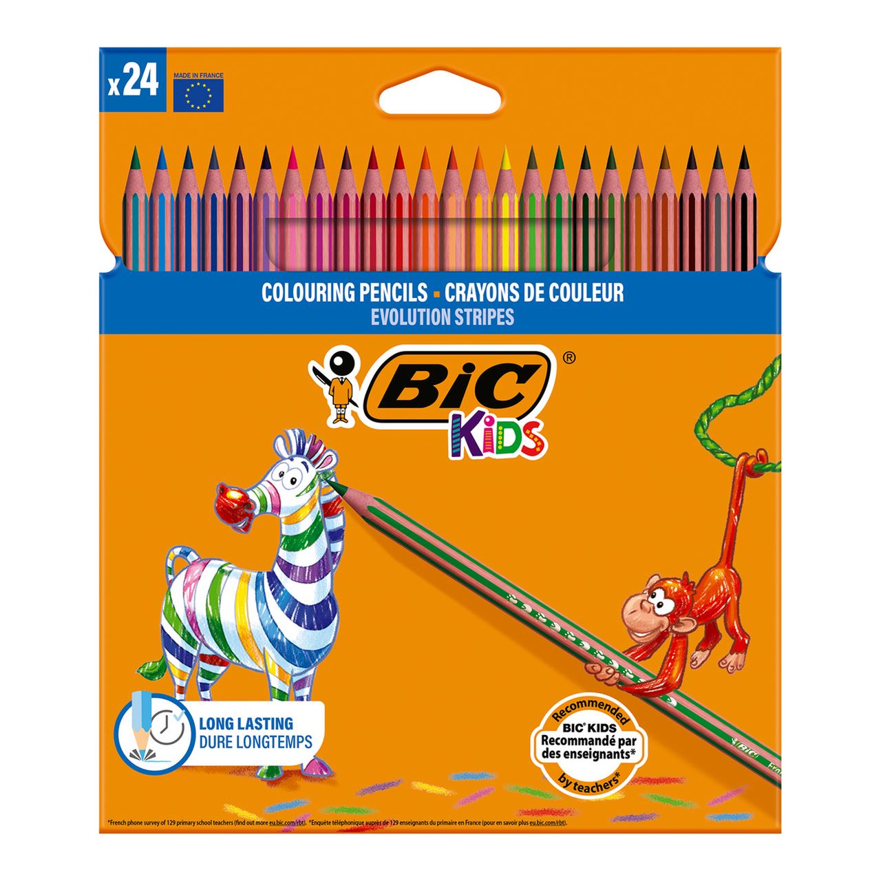 BiC Олівці Еволюшен смужка 24шт