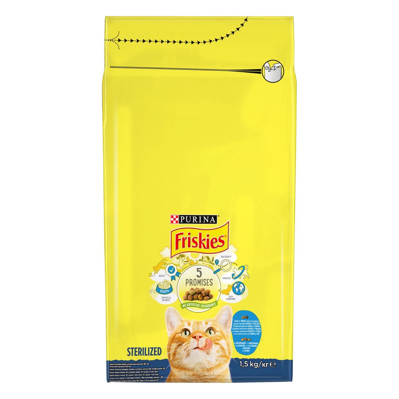Friskies Корм сухий Sterilized з лососем, тунцем та овочами для дорослих котів після стерилізації 1,5кг