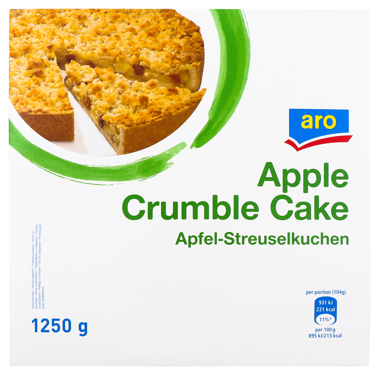 aro Пиріг яблучний з посипкою швидкозаморожений 1.25кг