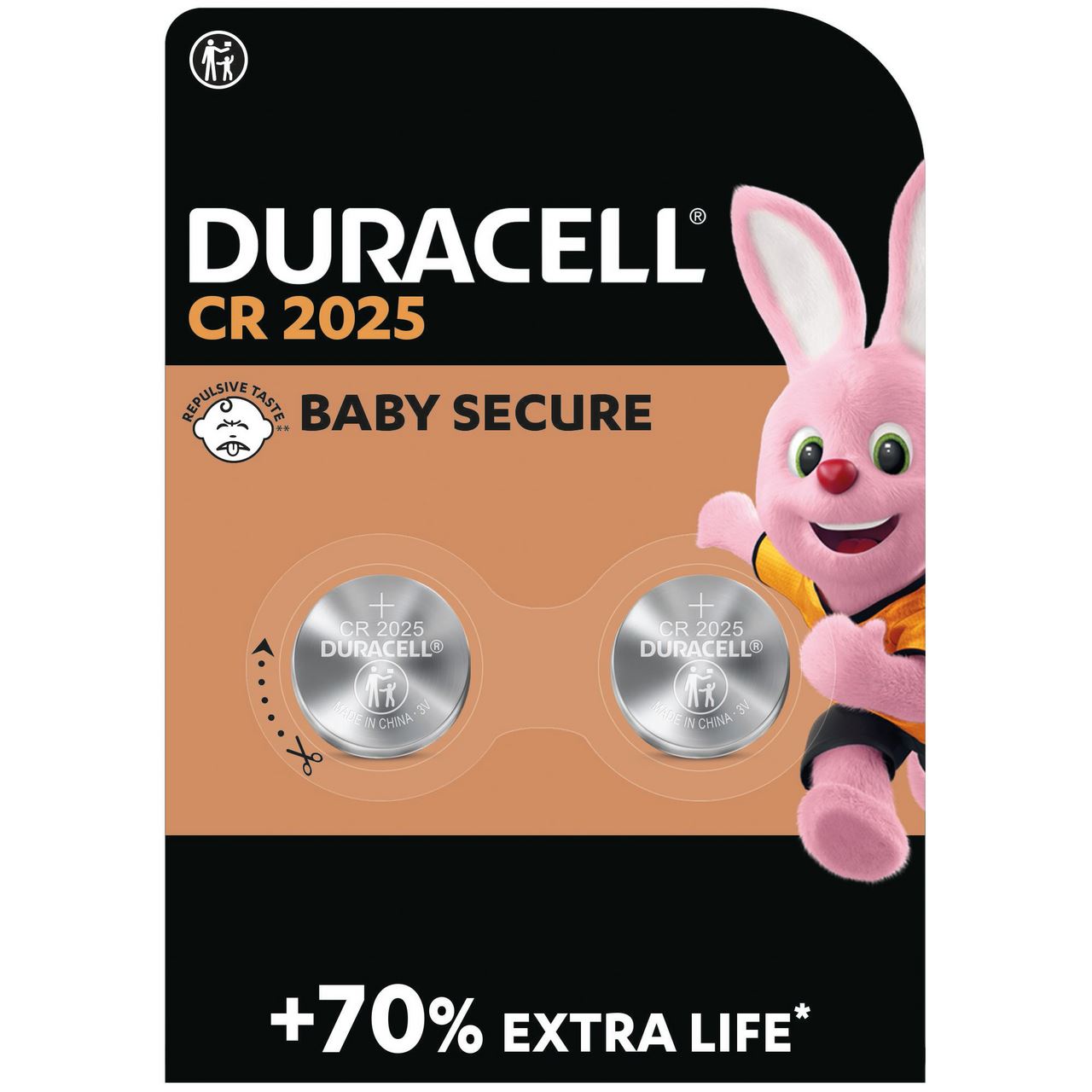 DURACELL Батарейка спеціальна літієва типу таблетка 2025 3V (DL2025/CR2025) 2 шт