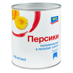 Персики Aro половинками в легкому сиропі 850мл