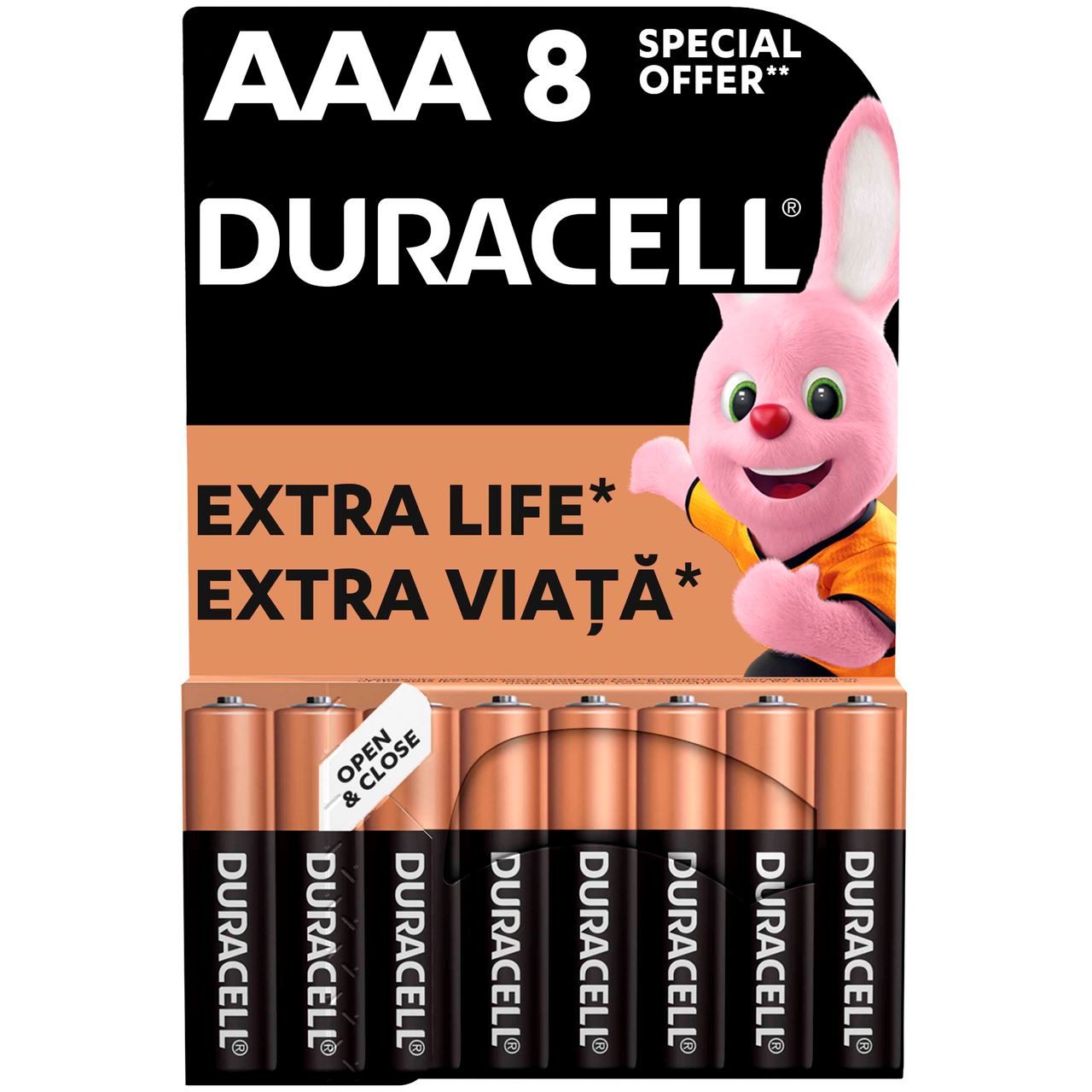DURACELL Батарейки AAA лужні 8 шт