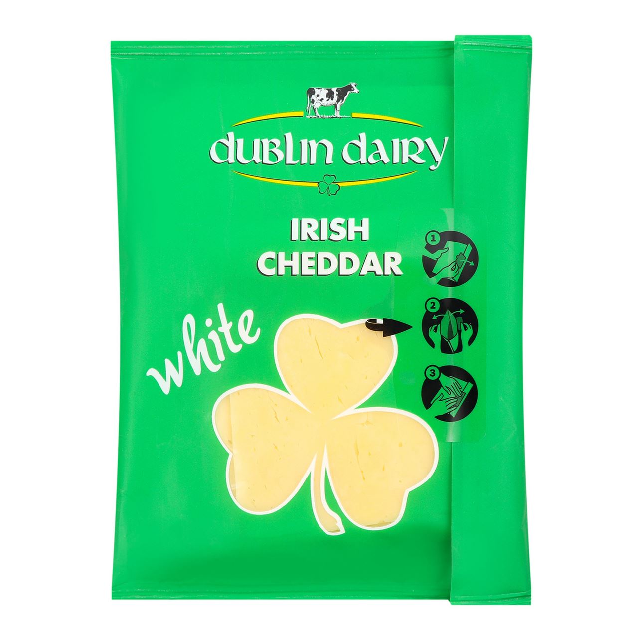 Dublin Dairy Сир Чеддер білий напівтвердий нарізаний сичужний 48% 150г