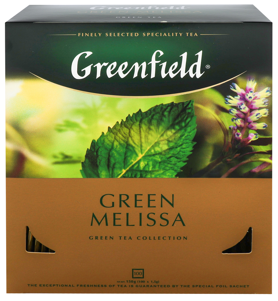 Гринфилд это. Гринфилд с мелиссой 100. Чай зеленый Greenfield Green Melissa. Чай Гринфилд с мелиссой.