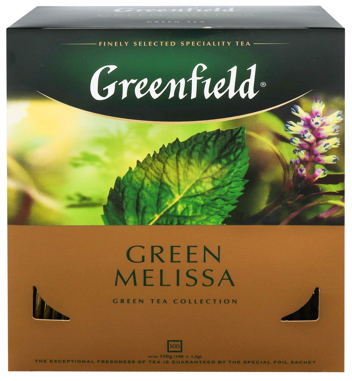 Гринфилд с мелиссой 100. Гринфилд Green Melissa. Чай зеленый Greenfield Green Melissa.