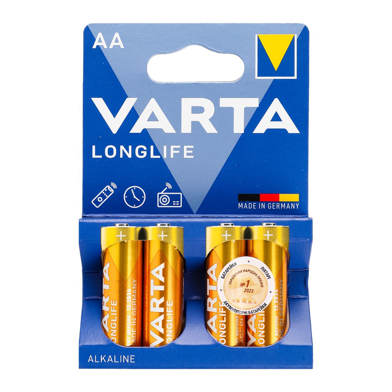 VARTA Батарейка Longlife №4106 AA 1,5V LR6 4шт/уп