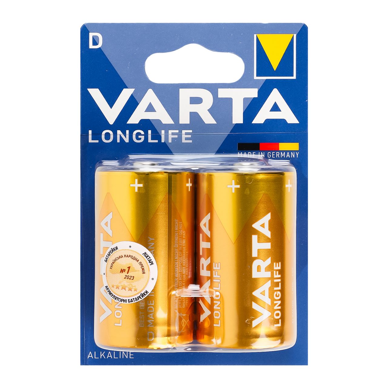 VARTA Батарейки Longlife №4120 D 1,5V LR20 2шт/уп