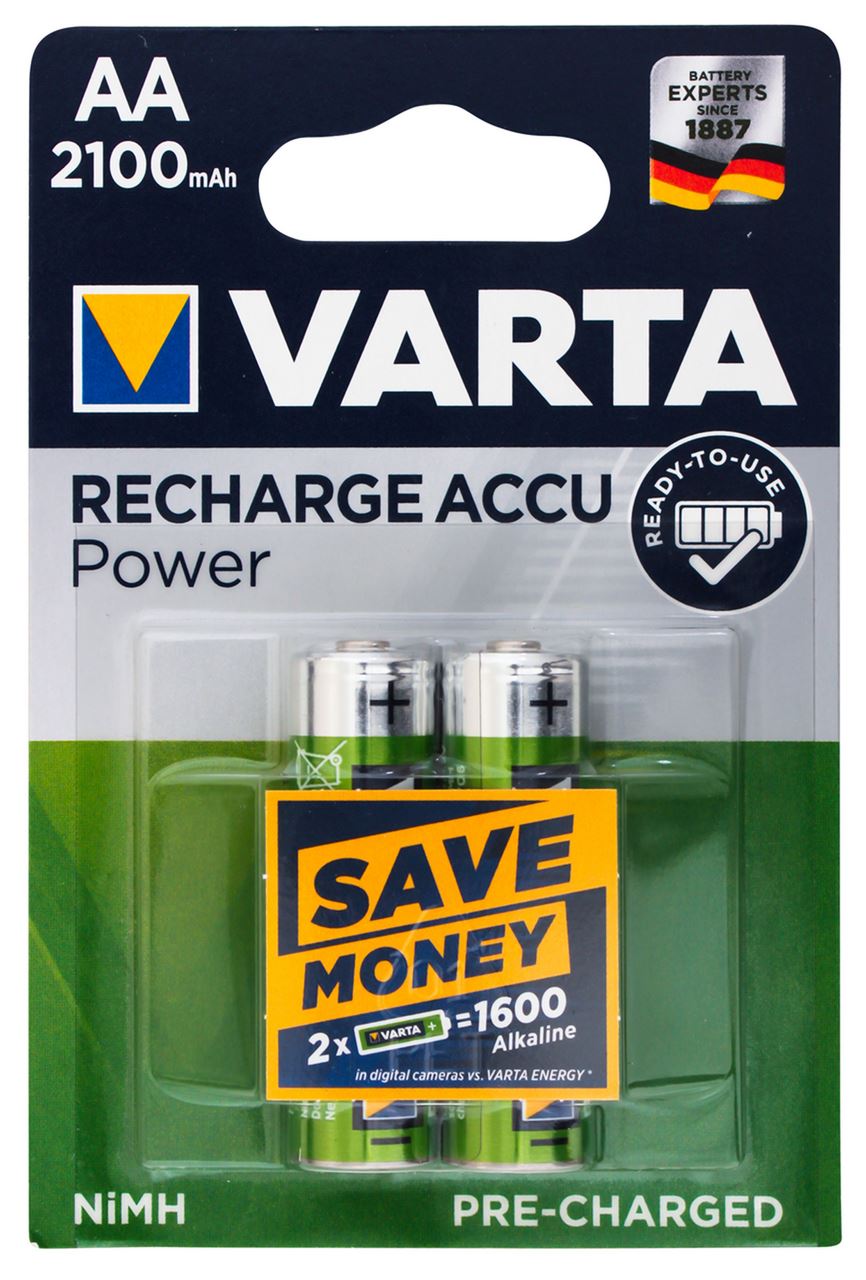 VARTA Акумулятор AA NiMH 1,2V 2100mAh 2шт/уп