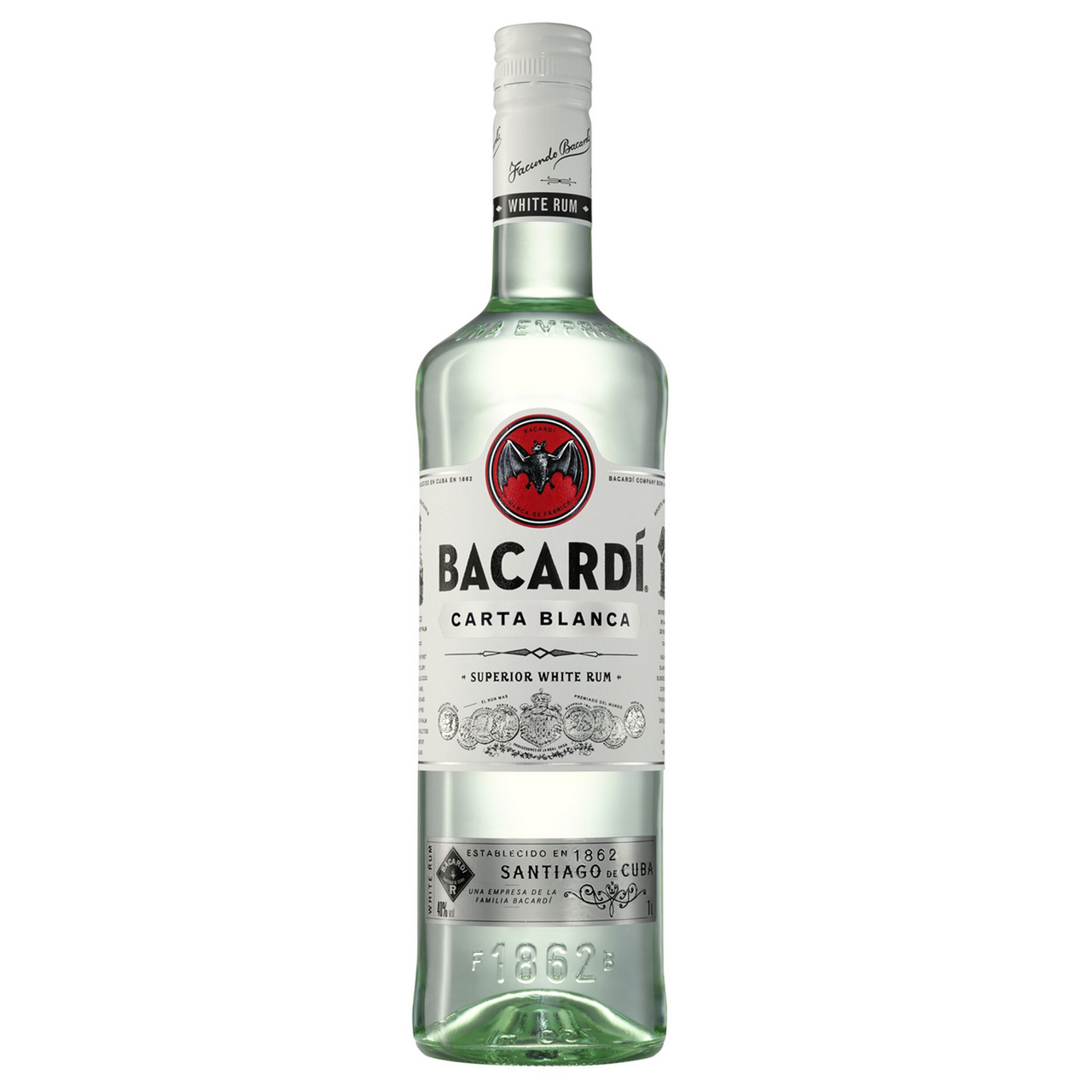 BACARDÍ Ром Carta Blanca білий 40% 1л