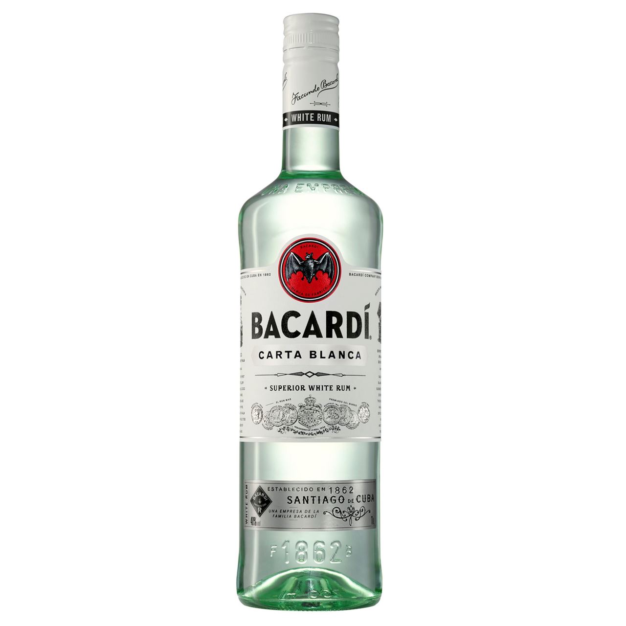 BACARDÍ Ром Carta Blanca білий 40% 1л