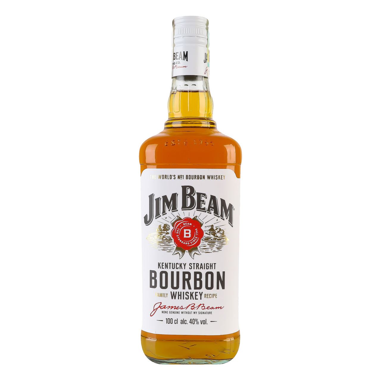 Jim Beam Віскі White Bourbon 40% 1л